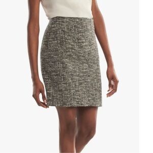 MM LaFleur - The Crosby Skirt - Boucle in Grey & White